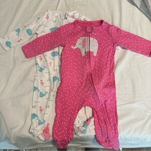 Carters 3-6 month footies onesies